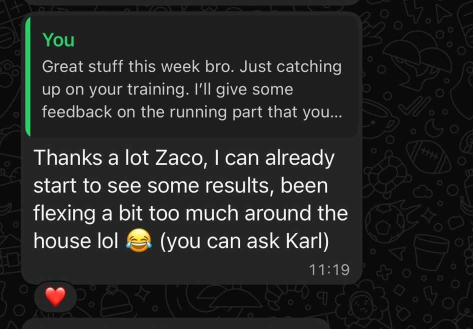Client message: already seeing results